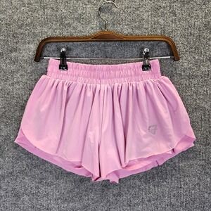 Luogongzi Shorts Women's Small Pink 2 in 1 Flowy Running Gym Yoga